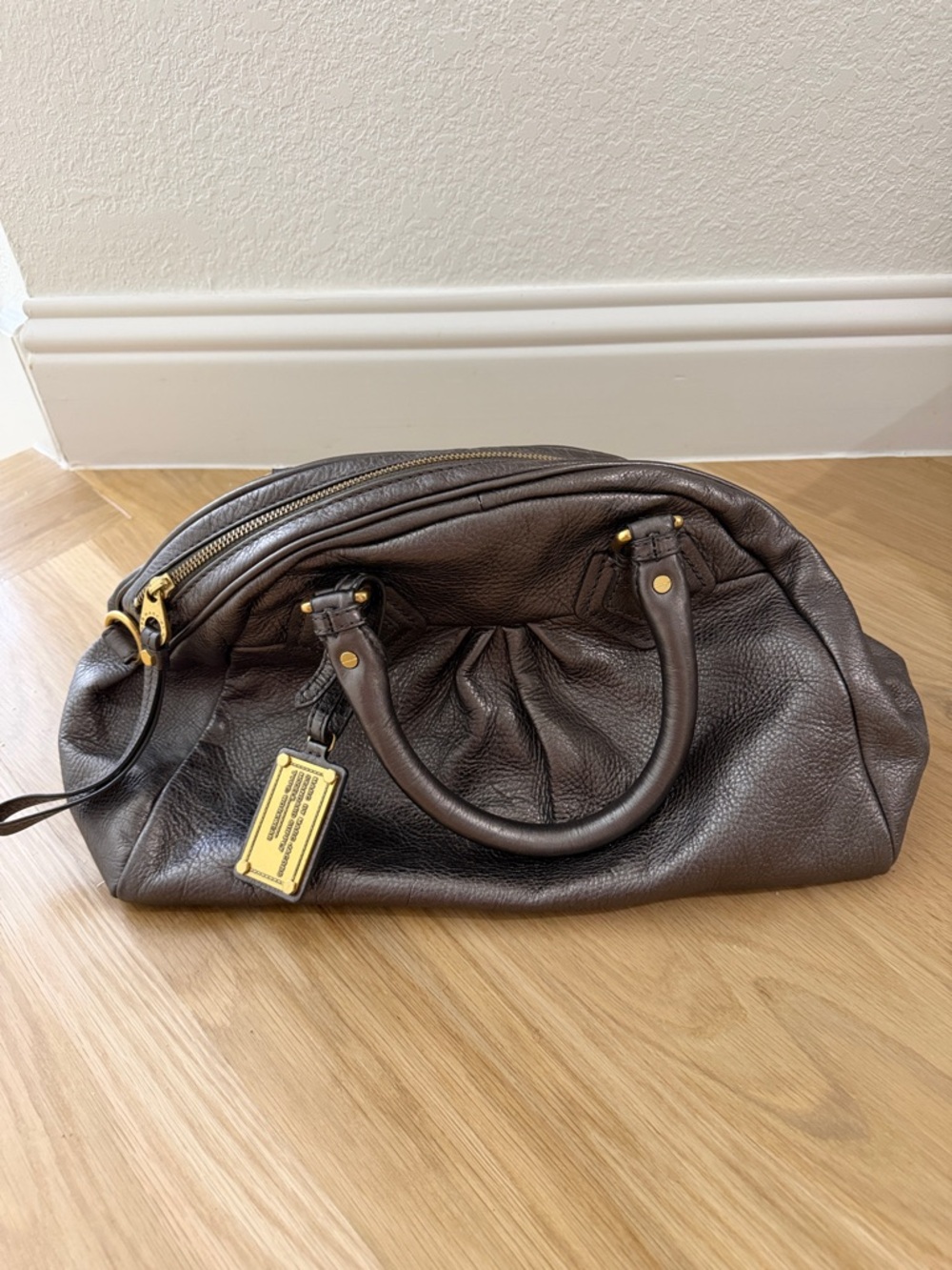 Marc by Marc Jacobs Chocolate Brown Pebbled Leather Satchel